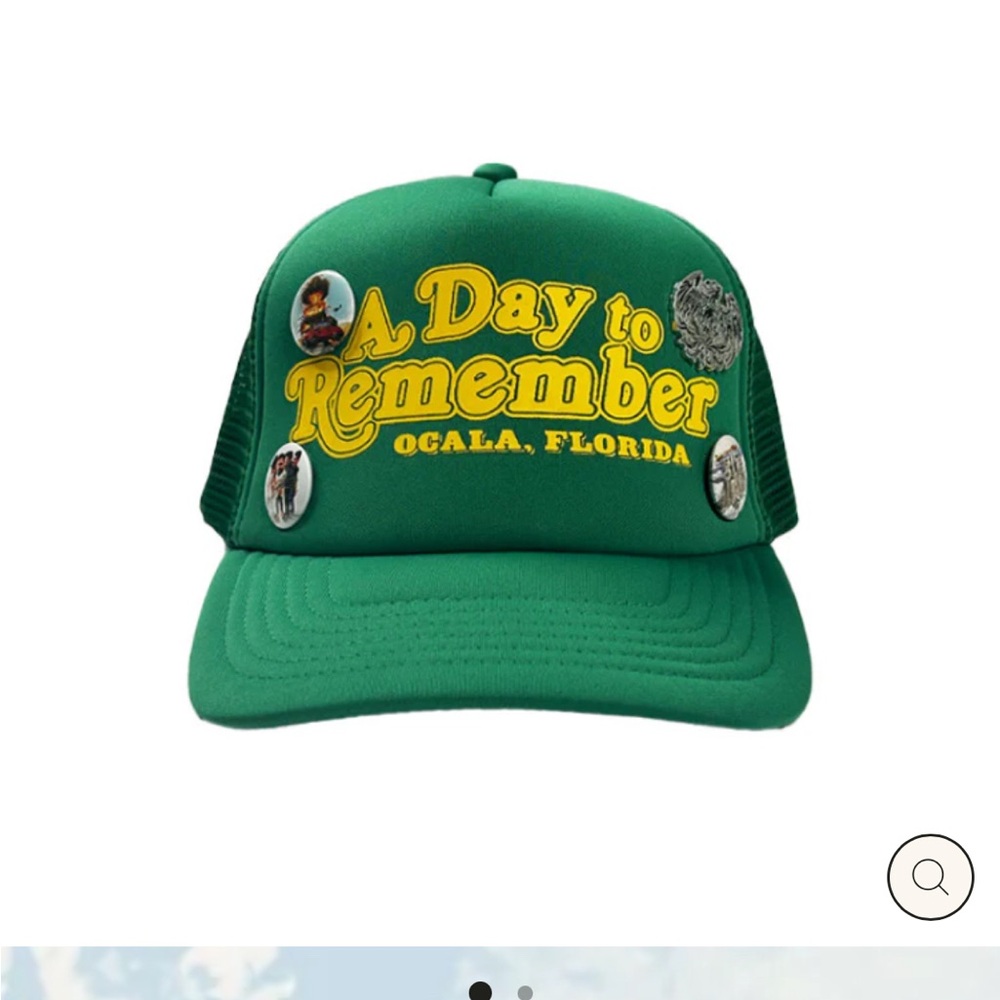 ADTR Green Trucker Hat with Yellow Print